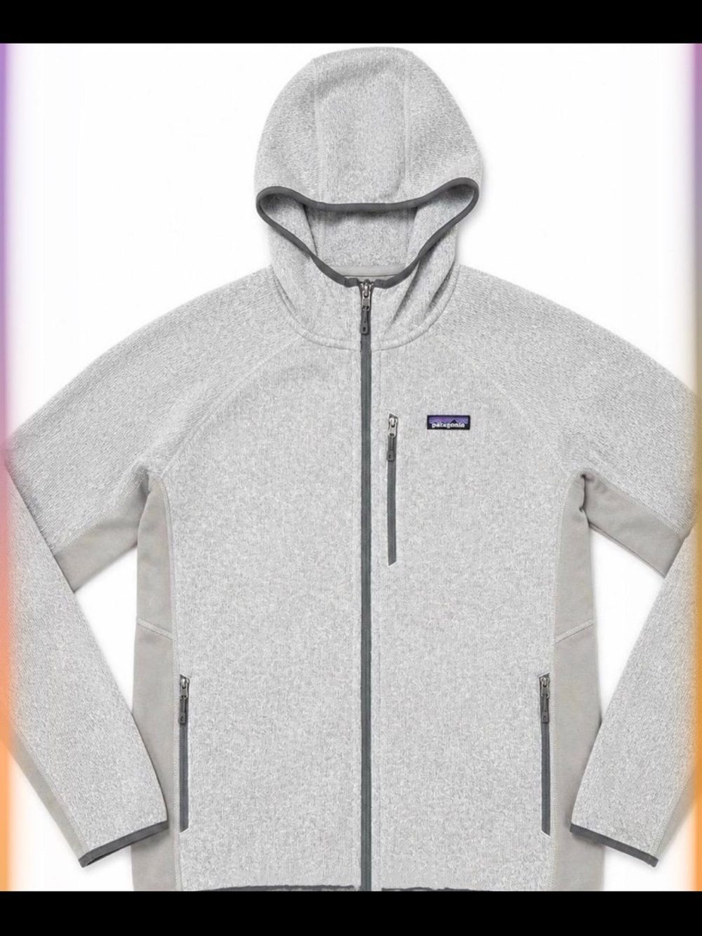 Patagonia Men's Gray Full-Zip Hooded Jacket MEDIUM